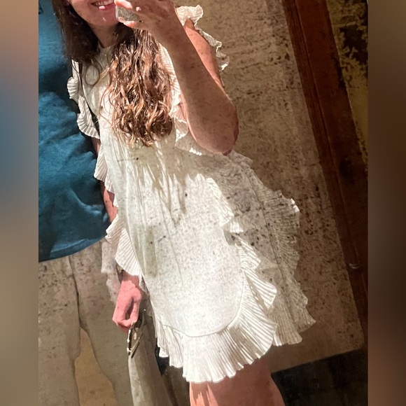 Small TCEC white ruffle dress worn once - Picture 4 of 4